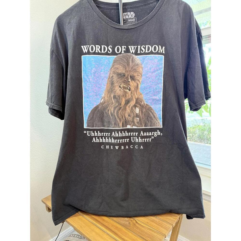 Star Wars Chewbacca Shirt Mens 2XL Black Mad Engine Funny Movie Graphic Tee